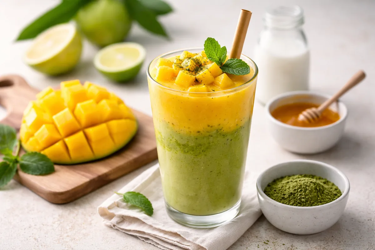 Comment préparer une délicieuse boisson au matcha et à la mangue